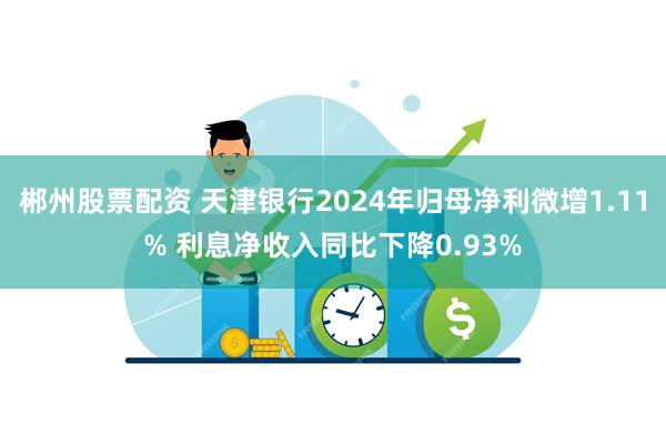 郴州股票配资 天津银行2024年归母净利微增1.11% 利息净收入同比下降0.93%